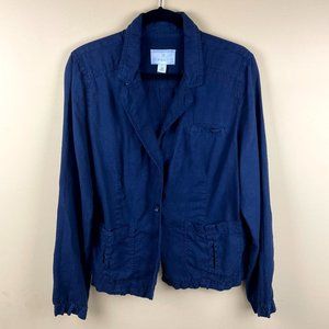 Caslon 100% Linen Navy Blue Blazer XL